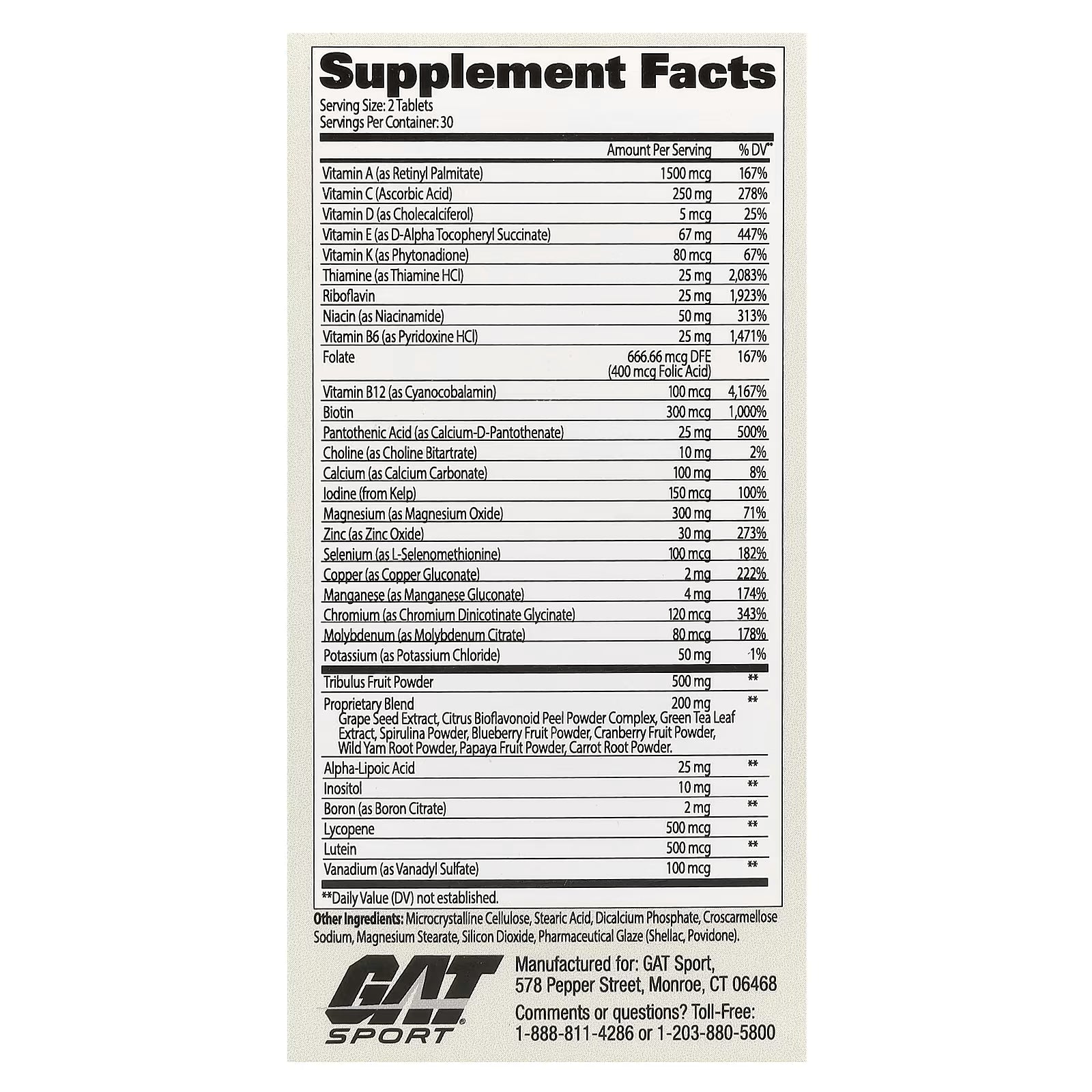 GAT SPORT MULTI + TEST 60 TAB