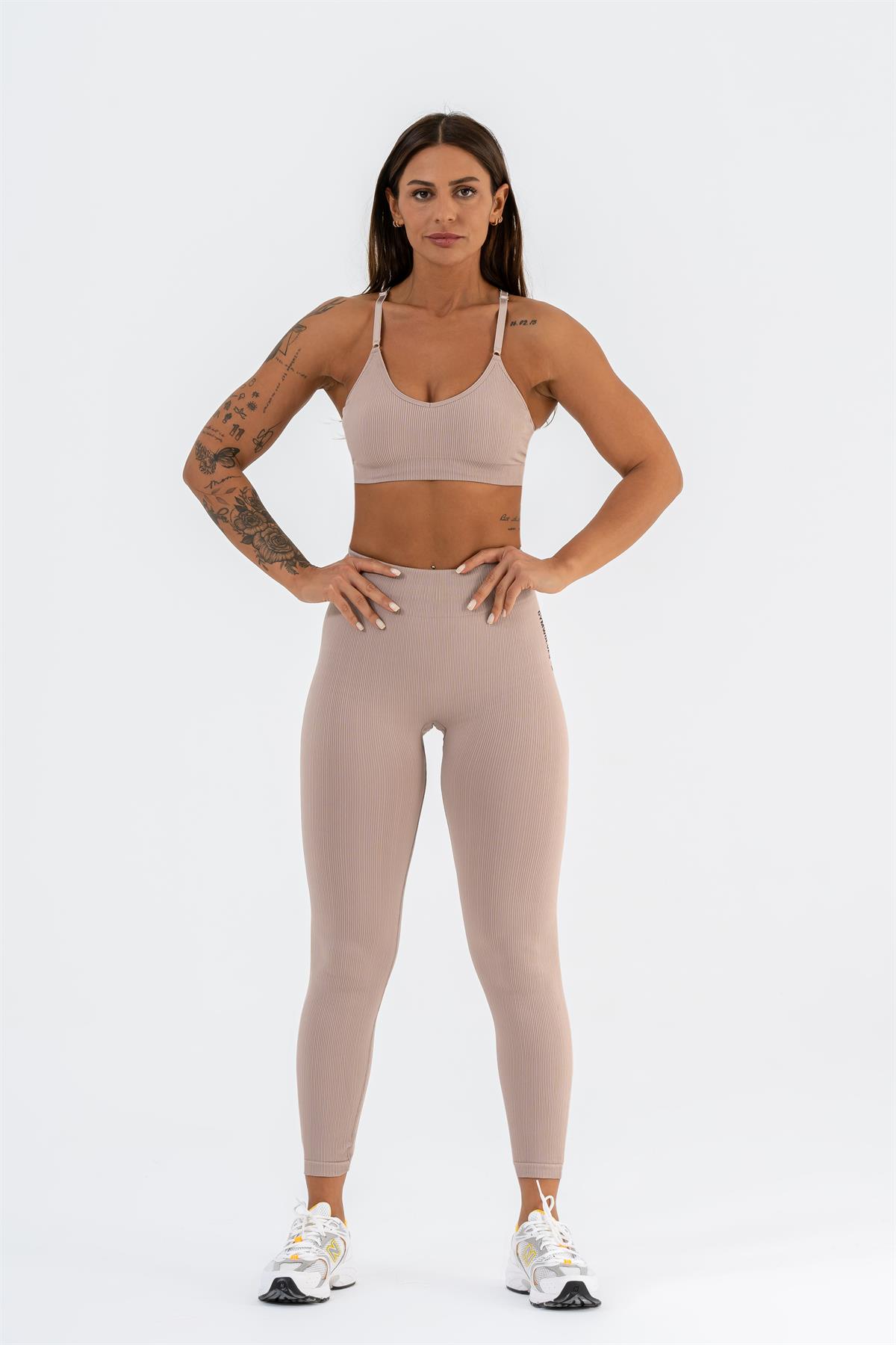 Gymwolves Seamless Sports Leggings | Seamless Leggings | Slim Fit - powder - Shakeproteine