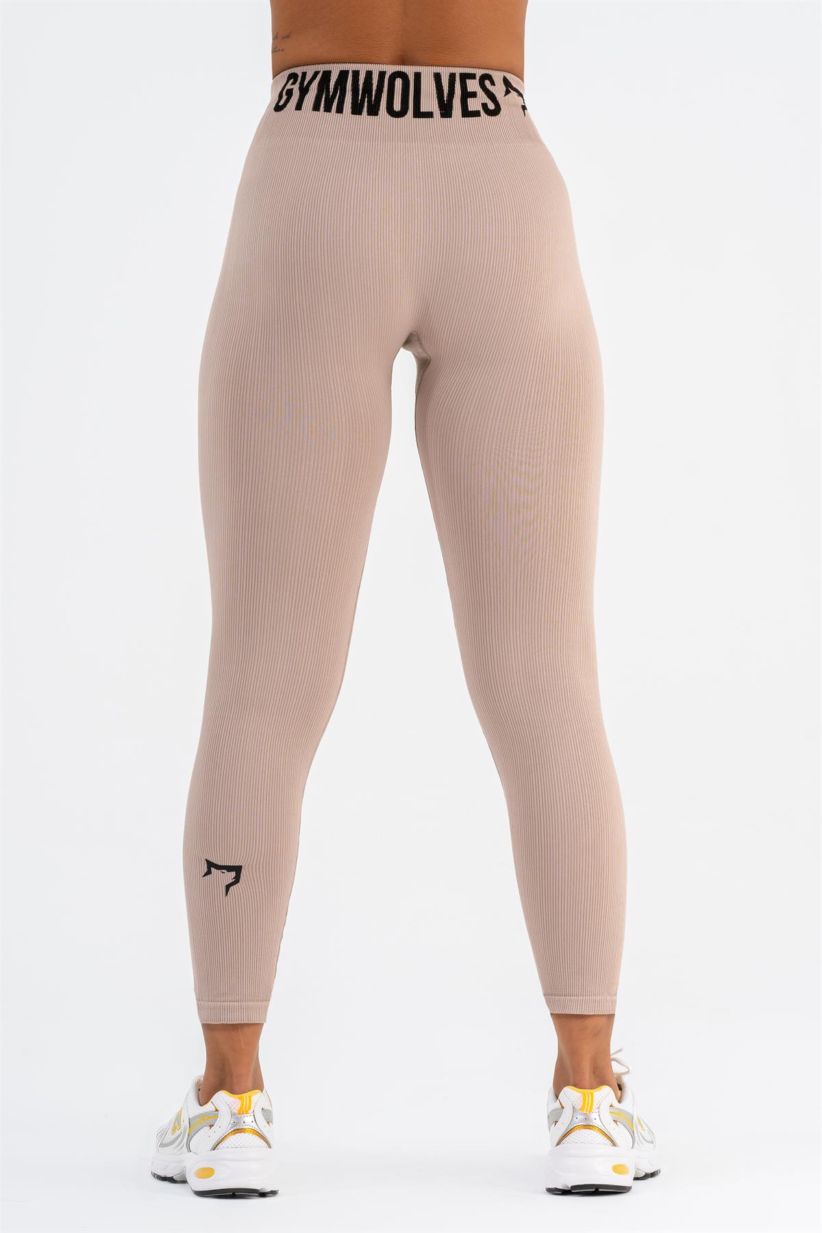 Gymwolves Seamless Sports Leggings | Seamless Leggings | Slim Fit - powder - Shakeproteine