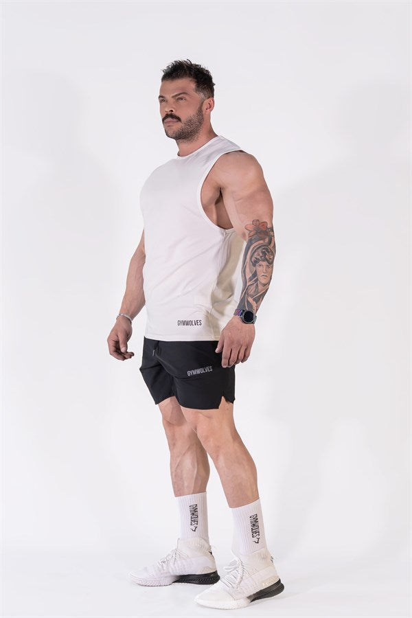 Gymwolves Men's Sleeveless T-Shirt | Men's Sports T-Shirt | Workout Tank Top | Never Give Up - Shakeproteine