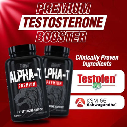 Alpha-T Booster De Testostérone Premium 60 Capsules Nutrex - Shakeproteine