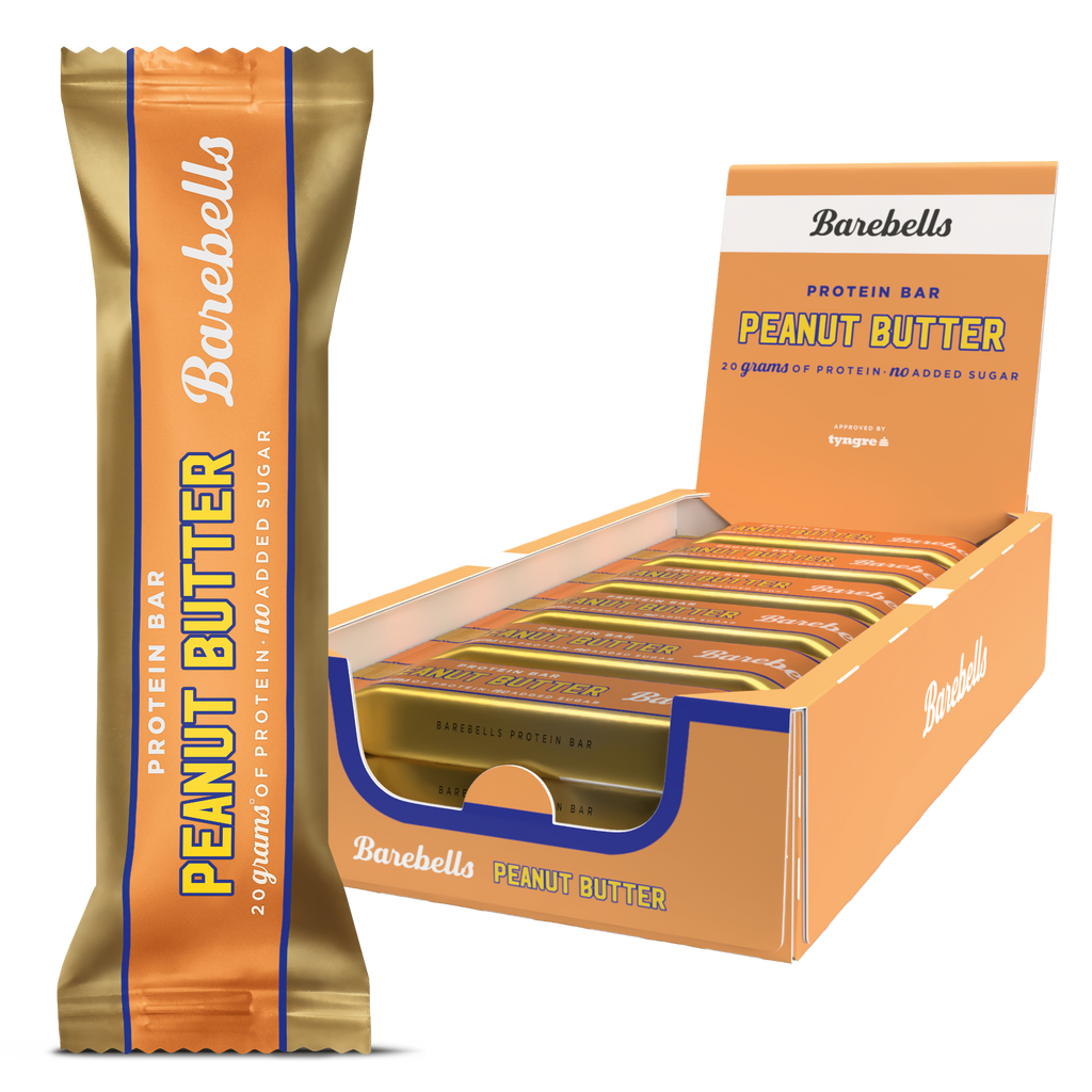 Barebells Protein Bar Peanut Butter — barre et boîte de 12