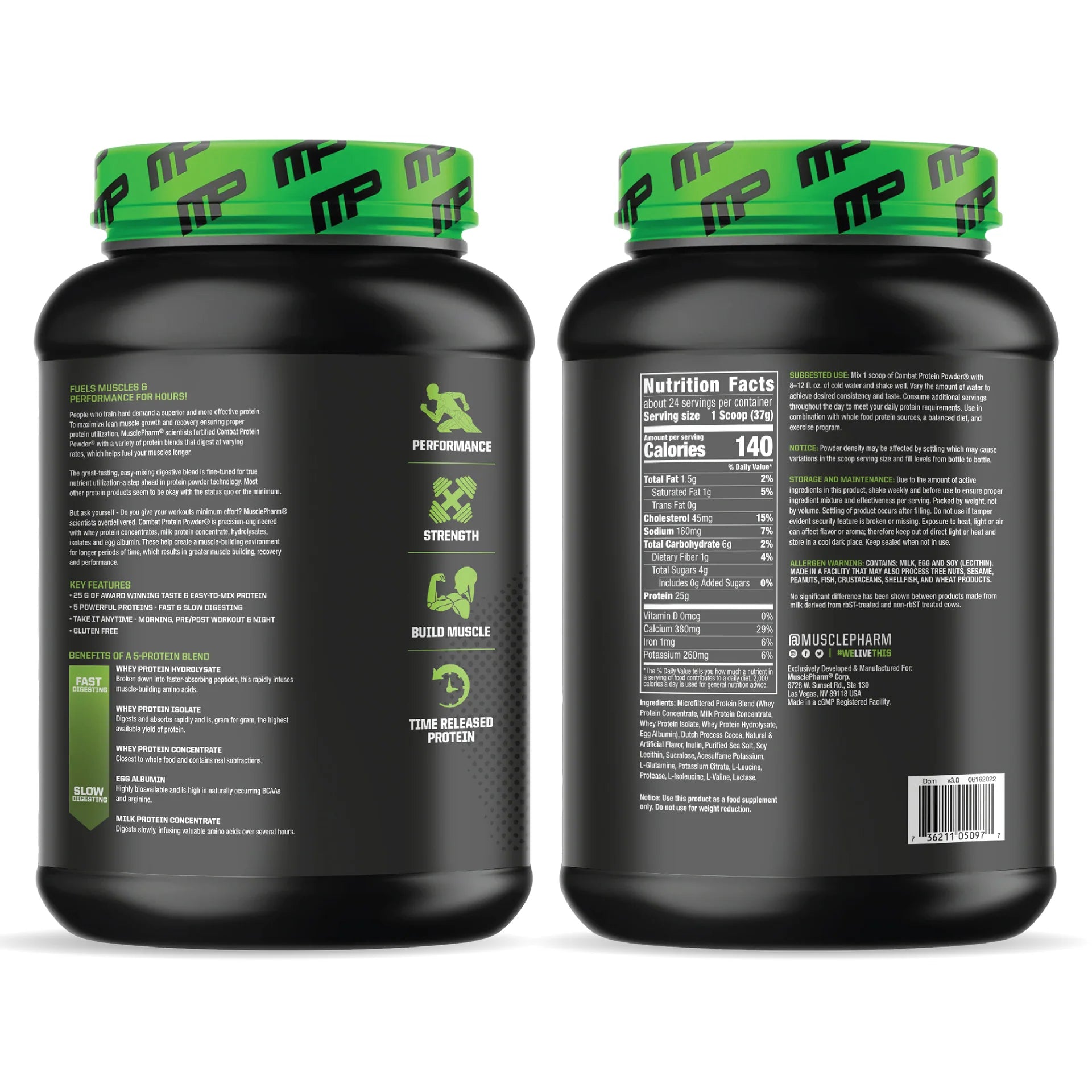 VALEUR NUTRITIONNEL MP COMBAT WHEY PROTEINE