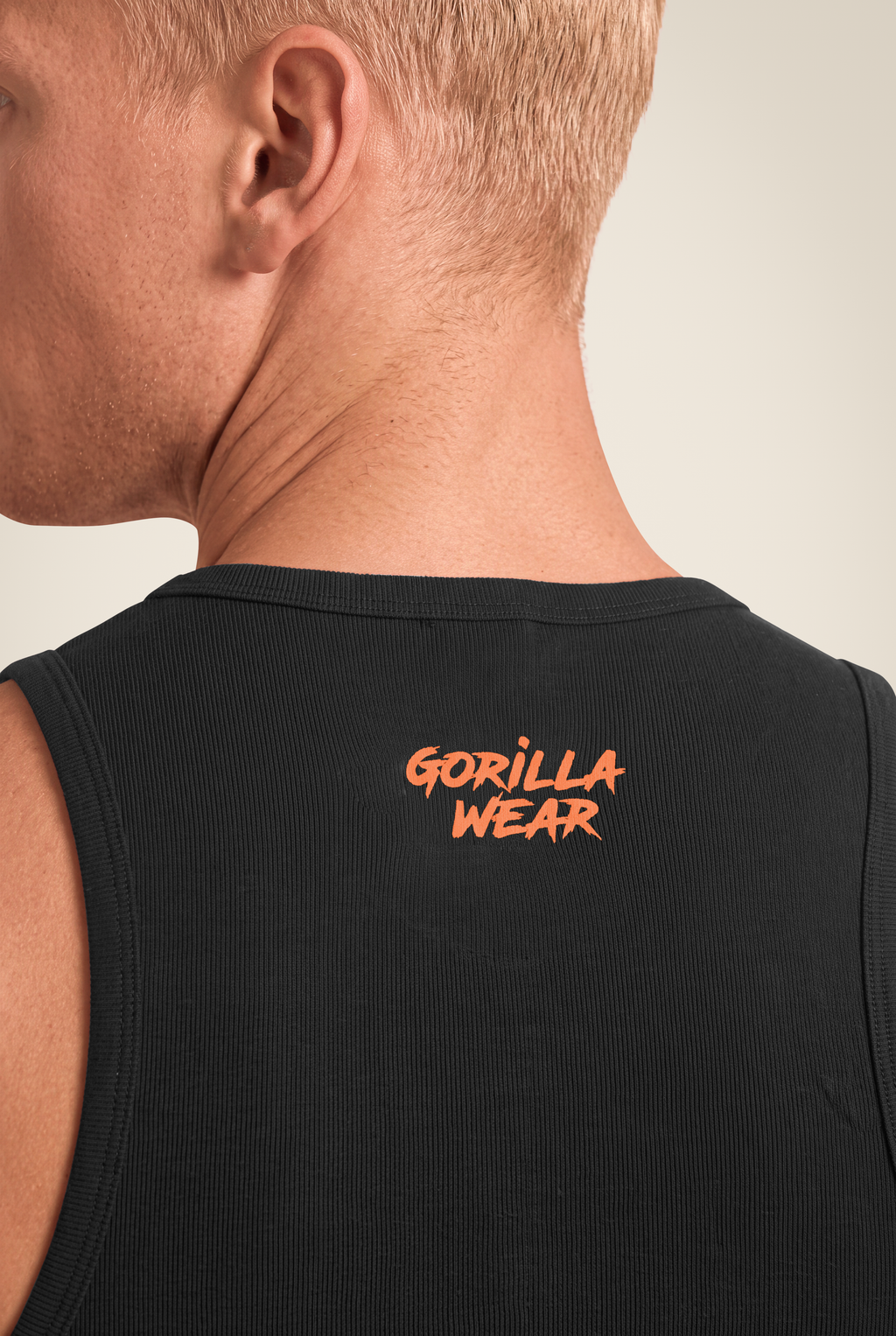 Débardeur Gorilla Wear Monterey — logo orange dans le dos