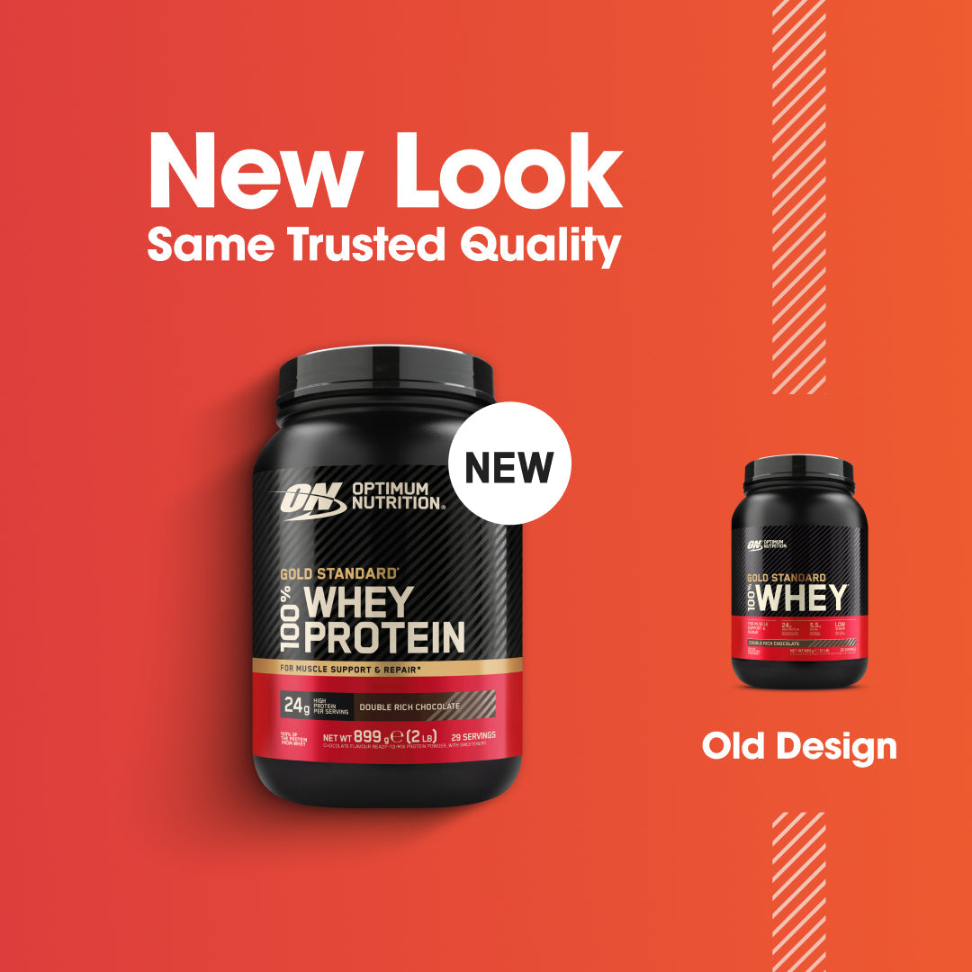 Gold Standard 100% Whey : nouveau pot européen, même qualité