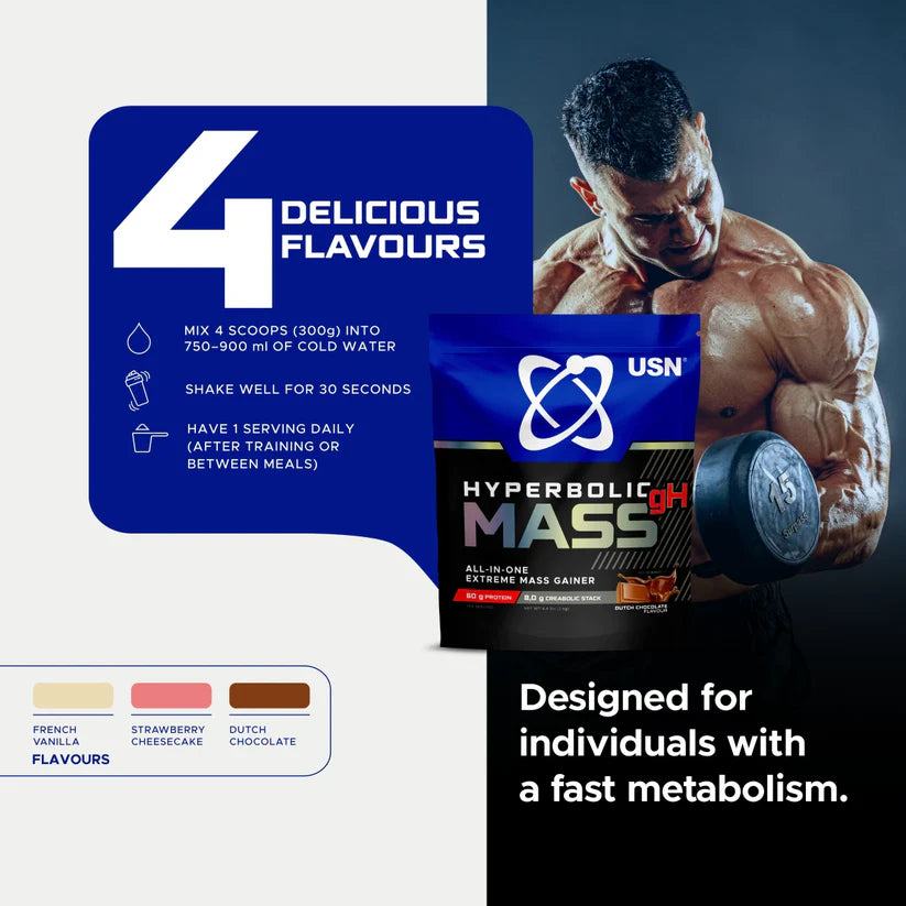 USN HYPERBOLIC MASS GH 1KG - Shakeproteine