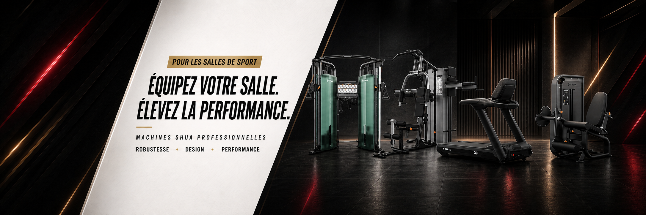 Machines SHUA professionnelles pour salles de sport