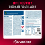 Étiquette complète Elite 100% Whey Chocolate Fudge 2,17 kg : ingrédients, valeurs et acides aminés