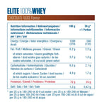 Valeurs nutritionnelles Elite 100% Whey Chocolate Fudge pour 100 g et par dose de 35 g
