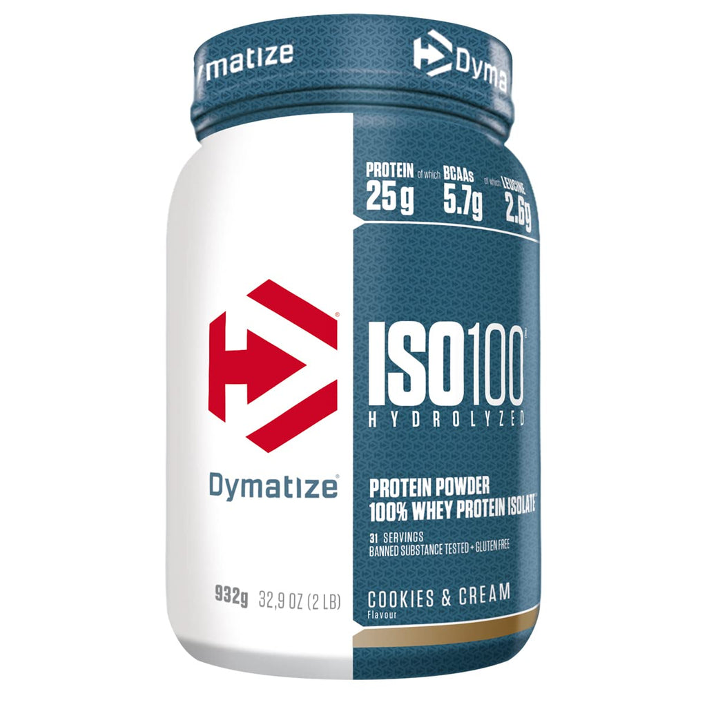 ISO 100 Dymatize 932 g saveur Cookies & Cream, isolat de whey hydrolysée