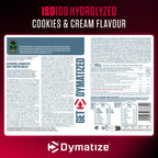 Étiquette complète ISO 100 Cookies & Cream 932 g : ingrédients, valeurs et acides aminés