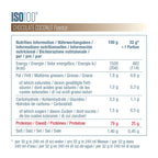 Valeurs nutritionnelles ISO 100 Chocolate Coconut pour 100 g et par dose de 32 g