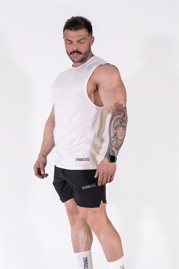 Gymwolves Men's Sleeveless T-Shirt | Men's Sports T-Shirt | Workout Tank Top | Never Give Up - Shakeproteine