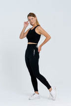 Gymwolves Seamless Sports Leggings | Thick Ribbed - Noir - Shakeproteine