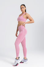 Gymwolves Women Seamles Sport Leggings | Energy Series | Rose - Shakeproteine