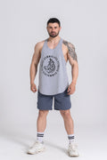 Gymwolves Man Sport Stringer Grey | Workout Tanktop | Wolf Series | Gris - Shakeproteine
