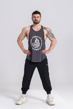 Gymwolves Man Sport Stringer Smoked | Workout Tanktop | Wolf Series | - Shakeproteine