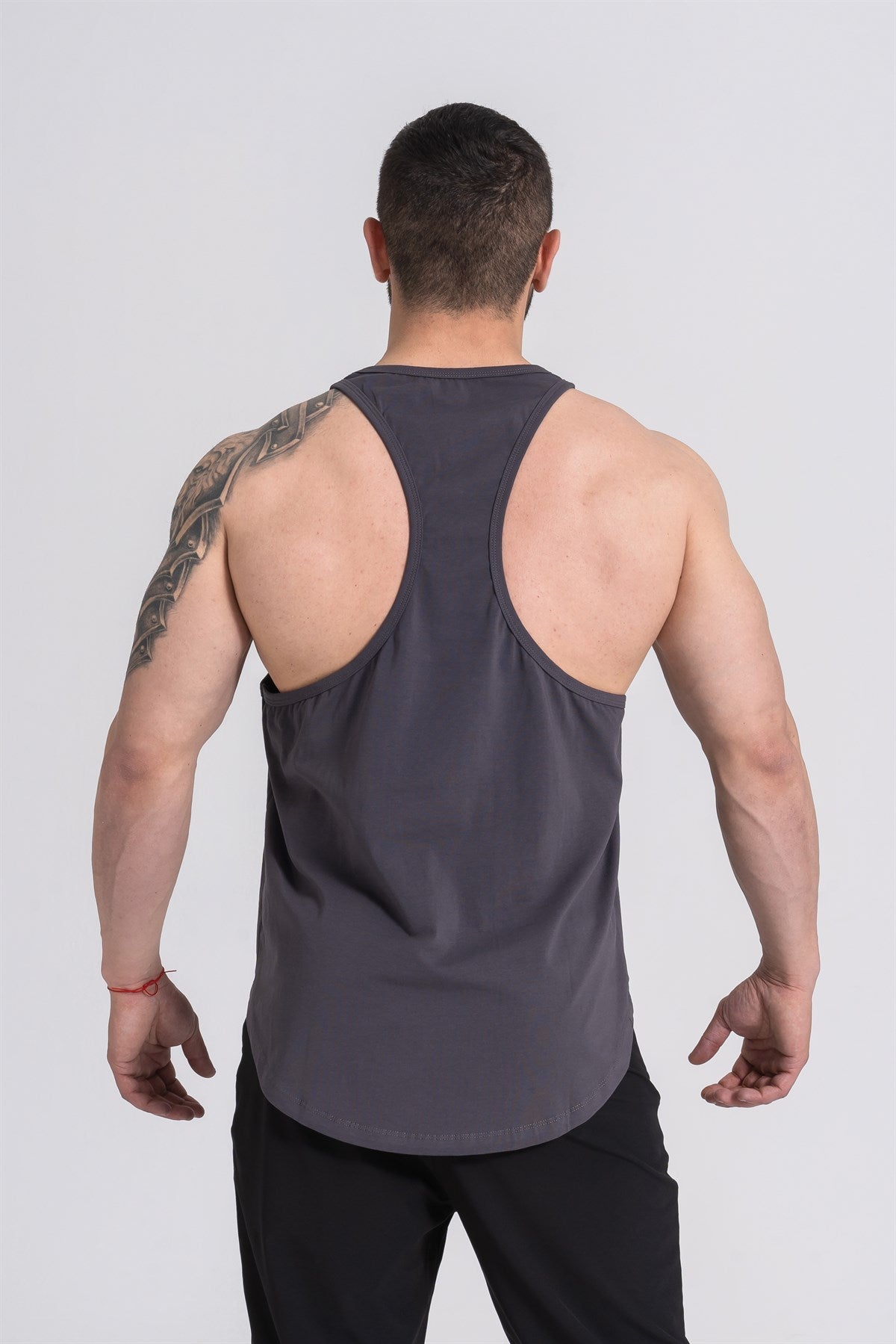 Gymwolves Man Sport Stringer Smoked | Workout Tanktop | Wolf Series | - Shakeproteine