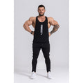 Gymwolves Man Sport Thin Hanger Stringer | Black | Workout Tanktop | Noir - Shakeproteine