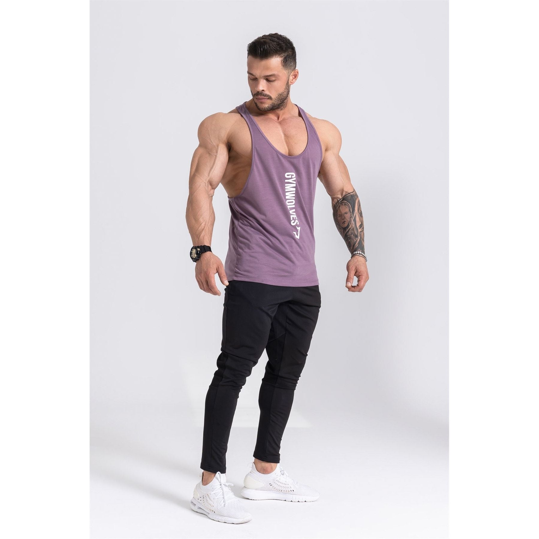 Gymwolves Man Thin Strapped Stringer Workout Tanktop - Shakeproteine