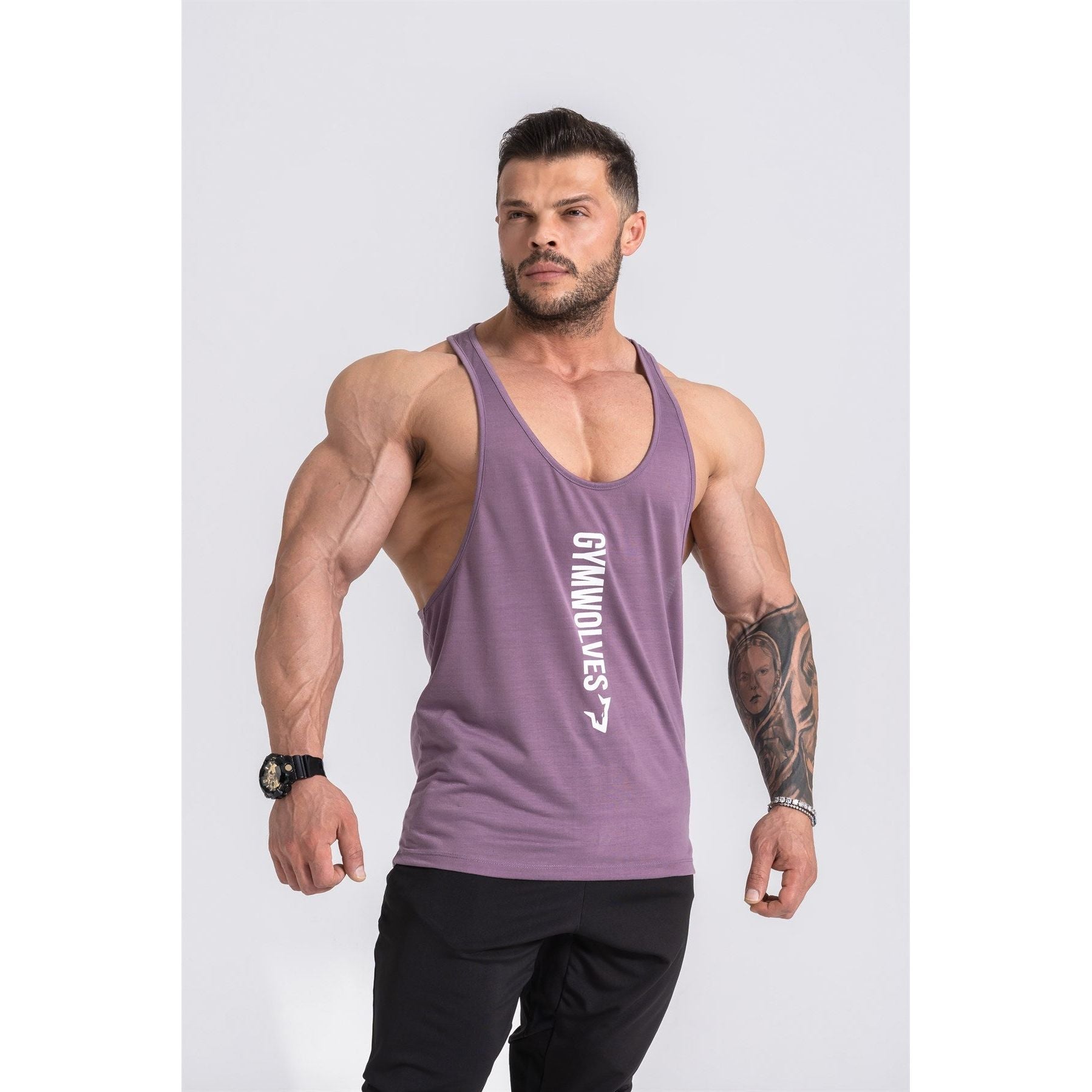 Gymwolves Man Thin Strapped Stringer Workout Tanktop - Shakeproteine
