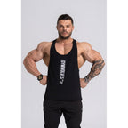 Gymwolves Man Sport Thin Hanger Stringer | Black | Workout Tanktop | Noir - Shakeproteine