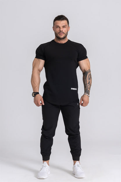 Gymwolves Man Sport T-Shirt | Black | Workout - Shakeproteine