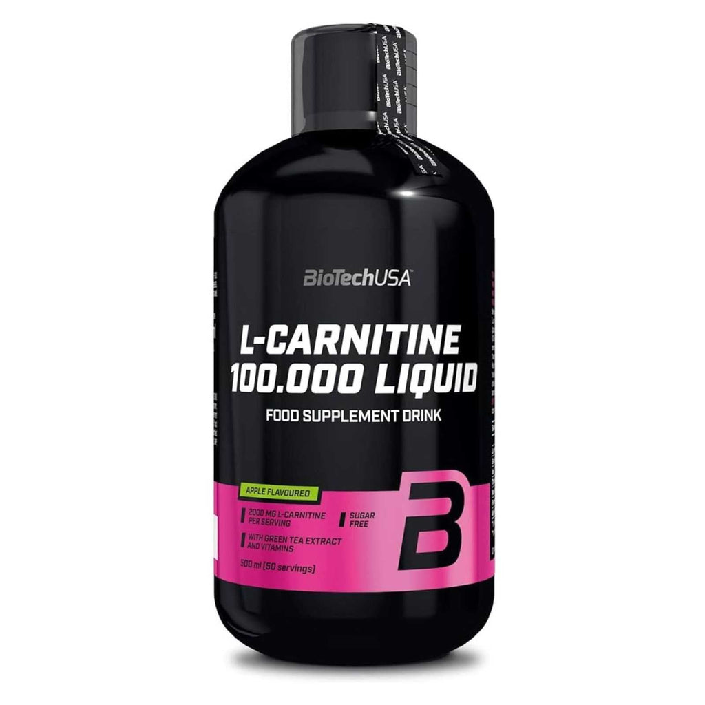 L-Carnitine 100.000 Liquid BioTechUSA 500 ml saveur Pomme, 2 000 mg par dose