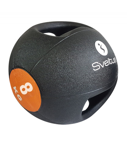 MEDECINE BALL 10KG AVEC POIGNEES SVELTUS REF 0890