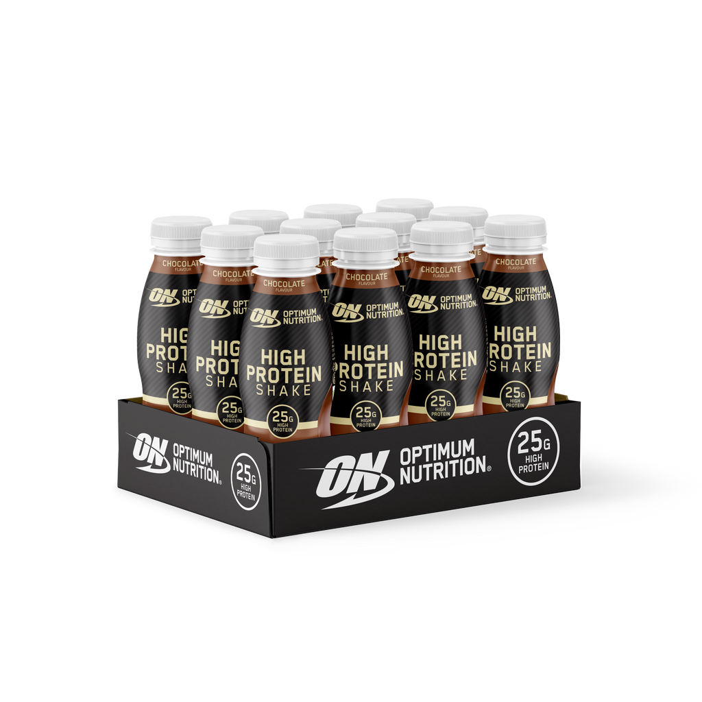 High Protein Shake Optimum Nutrition pack de 12 Chocolat