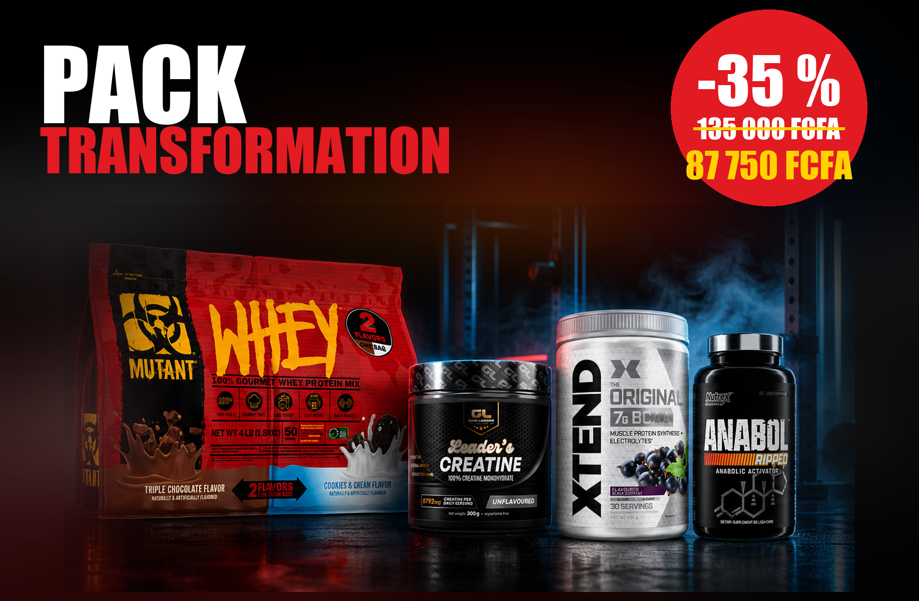 Pack Transformation -35 % — 87 750 FCFA au lieu de 135 000 FCFA