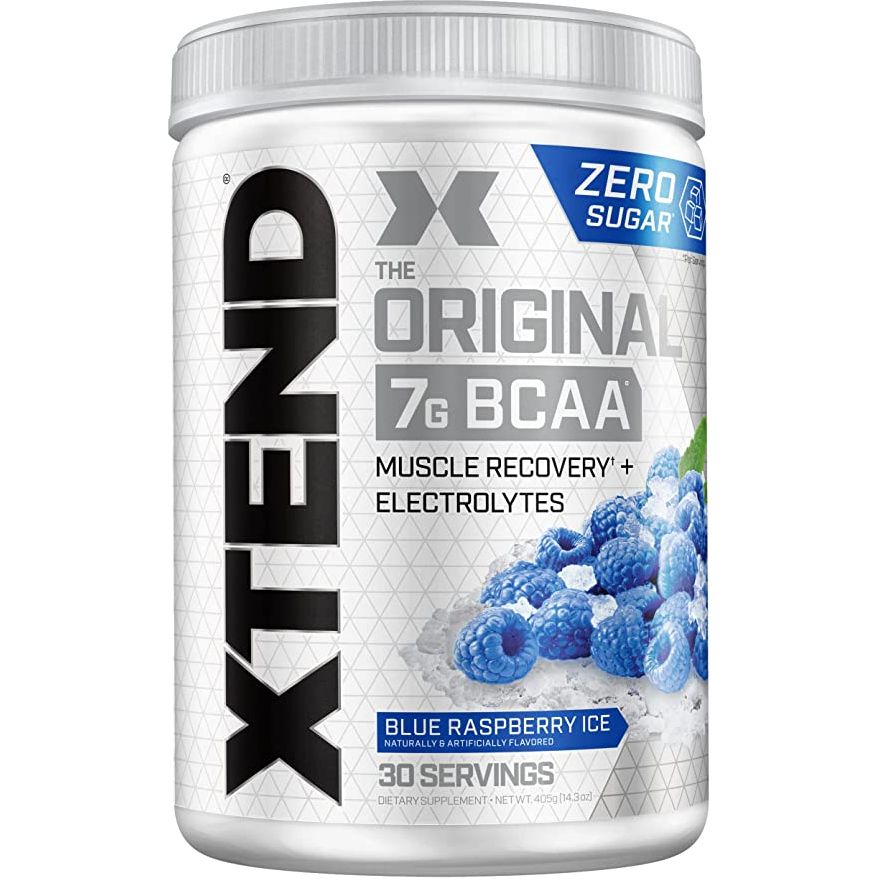 XTEND BCAA saveur blue raspberry ice cerise bleu 