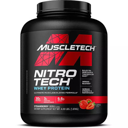 Nitro tech Whey protein - muscletech saveur fraise