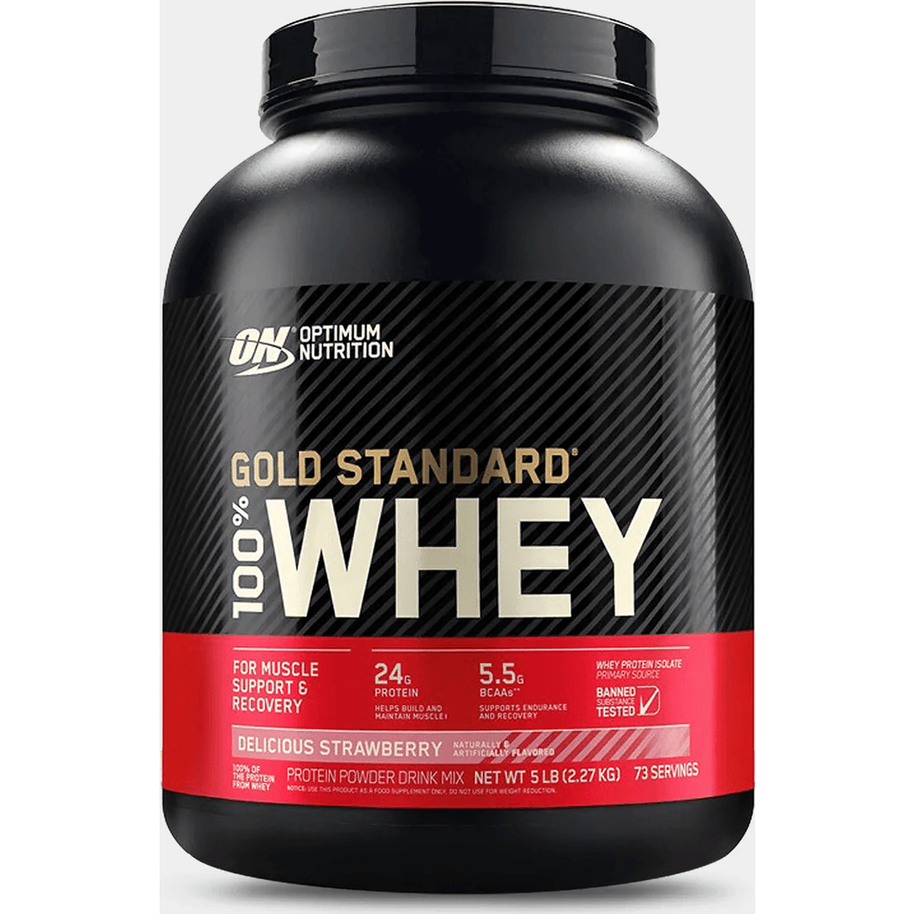 Whey 100% gold standard 2.27kg - optimum nutrition saveur fraise