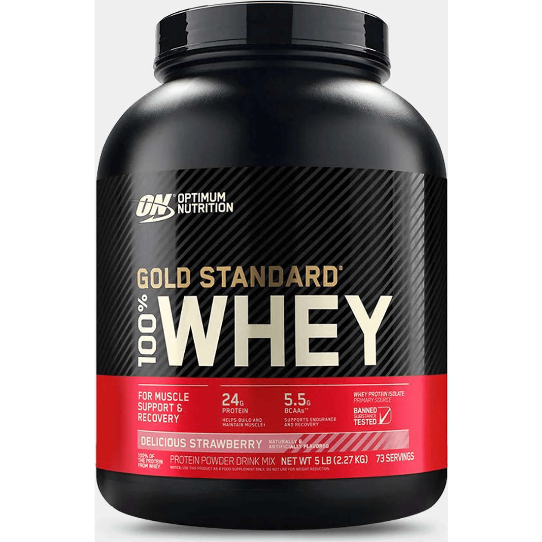 Whey 100% gold standard 2.27kg - optimum nutrition saveur fraise